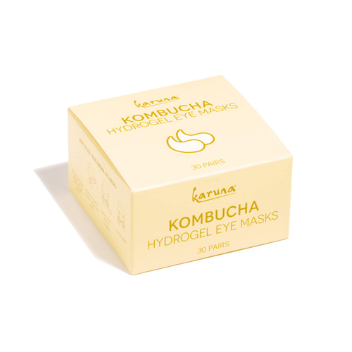 Karuna Kombucha Hydrogel Under Eye Mask, Brightening Eye Mask, Beauty & Skincare Under Eye Patches with Kombucha Fermented Tea Infused to Reduce Dark Circles and Nourish Delicate Under Eye Skin (30 Pairs)
