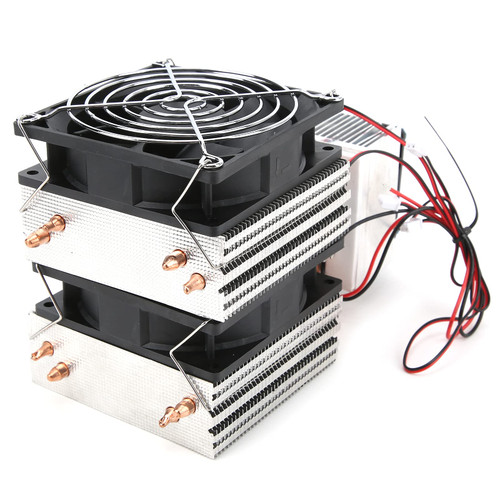 12V Peltier Cooler Semiconductor Refrigeration Cooling System DIY Kit Thermoelectric Cooler for Mini Air Conditioner or Cooling Device Radiator Cold Conduction
