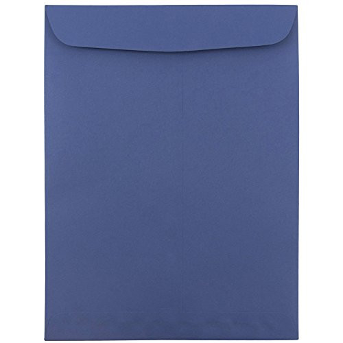 JAM PAPER 9 x 12 Open End Catalog Premium Envelopes - Presidential Blue - 25/Pack
