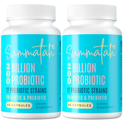 200 Billion CFU Probiotics - Probiotics for Women and Men, 12 Probiotic Strains with Prebiotic, for Immune Digestive Gut Health Bloating & Gas, Shelf Stable - 120 Caps (120 Days Supply)
