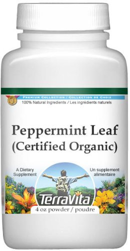 Peppermint Leaf (Certified Organic) Powder (4 oz, ZIN: 518654) - 2 Pack