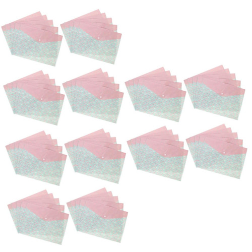 MAGICLULU 60 Pcs Folder Plastic A4 Envelopes File Envelopes Clear Poly Envelopes Plastic File Clear Document Bag File Storage Organizer Files A4 File Pouch Container Abs Student with Zipper