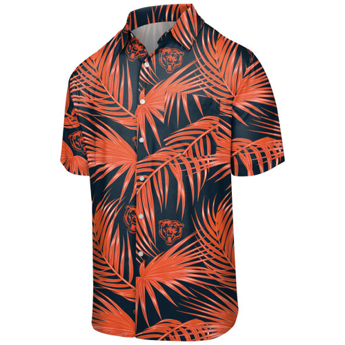 FOCO Chicago Bears NFL Mens Hawaiian Button Up Shirt - XXXL FOCO Chicago Bears NFL Mens Hawaiian Button Up Shirt - XXXL