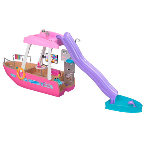 Barbie Toy Boat Playset, Dream Boat with 20+ Pieces Including Pool, Slide & Dolphin, Ocean-Themed Accessories Barbie Toy Boat Playset, Dream Boat with 20+ Pieces Including Pool, Slide & Dolphin, Ocean-Themed Accessories