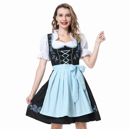 VISVIC Oktoberfest Costumes 3 Pieces Women Dirndl Dresses German Oktoberfest Dress for Bavarian Oktoberfest Carnival VISVIC Oktoberfest Costumes 3 Pieces Women Dirndl Dresses German Oktoberfest Dress for Bavarian Oktoberfest Carnival