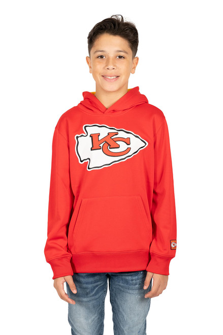 Ultra Game NFL Boys Extra Soft Fleece Pullover Hoodie Sweatshirt, Kansas City Chiefs, Team Color, 14-16 Ultra Game NFL Boys Extra Soft Fleece Pullover Hoodie Sweatshirt, Kansas City Chiefs, Team Color, 14-16