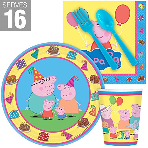 BirthdayExpress Peppa Pig Party Supplies Snack Party Pack for 16