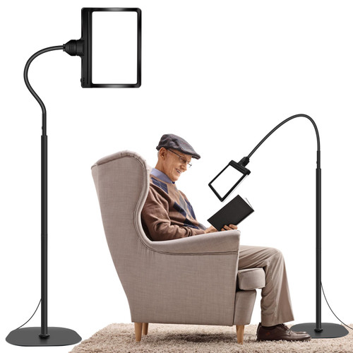 NZQXJXZ 5X Floor Magnifying Glass with Light and Stand,3-in-1 Adjustable Brightness Large Lighted Magnifiers,36 LED Flexible Gooseneck Magnifying Lamp for Reading,Sewing,Crafts,Painting,DIY,Close Work NZQXJXZ 5X Floor Magnifying Glass with Light and Stand,3-in-1 Adjustable Brightness Large Lighted Magnifiers,36 LED Flexible Gooseneck Magnifying Lamp for Reading,Sewing,Crafts,Painting,DIY,Close Work