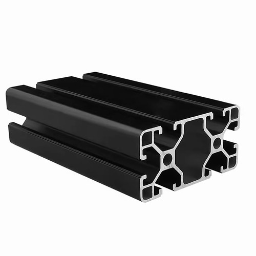 4080 Aluminum Extrusion T Slot 110mm Long Black 1 Pack, Extruded Aluminum Profile 40 Series European Standard Anodized Linear Rail for 3D Printer Parts and CNC DIY 40 x 80 4.33" 1Pcs (Kwweeoo)