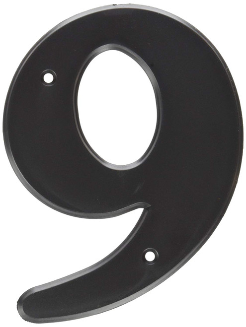 Hy-Ko 30209 6' Plastic Numbers 9 Black Nail-On
