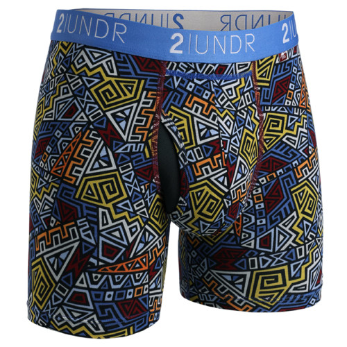 2UNDR Men's Swing Shift 6" Boxer Brief Underwear (Expo, X-Large)