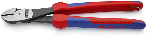 KNIPEX Tools - High Leverage Diagonal Cutters, Multi-Component, Tethered Attachment (7402250TBKA)