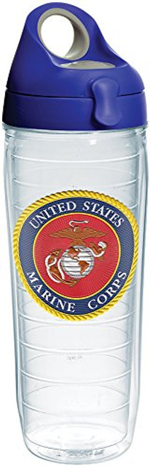 Tervis 1282372 Marines Classic Seal Flex Tumbler with Emblem and Blue with Gray Lid 24oz Water Bottle, Clear Tervis 1282372 Marines Classic Seal Flex Tumbler with Emblem and Blue with Gray Lid 24oz Water Bottle, Clear