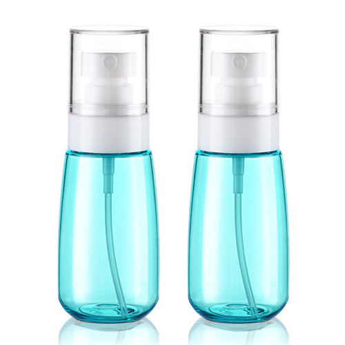 2 Pack Small Spray Bottle TSA Approved Travel Bottles 2oz/60ml Travel Size Spray Bottles Refillable Cosmetic Container Leak Proof Fine Mist Bottle for Hair Perfumes Skincare Water Face Toner Travel Accessories(2Green)