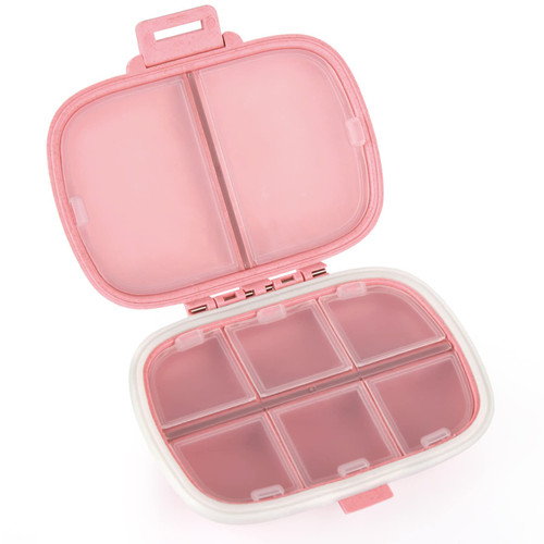 FirstDay Daily Pill Organizer Travel Pill Box 8 Compartments Portable Pill Case, Medicine Organizer Daily Pill Holder Container (Pink) FirstDay Daily Pill Organizer Travel Pill Box 8 Compartments Portable Pill Case, Medicine Organizer Daily Pill Holder Container (Pink)