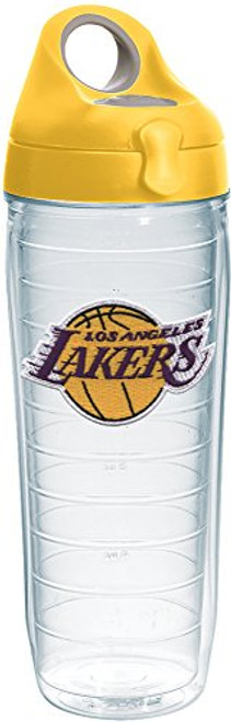 Tervis 1231055 NBA Los Angeles Lakers Primary Logo Tumbler with Emblem and Yellow Lid 24oz Water Bottle, Clear Tervis 1231055 NBA Los Angeles Lakers Primary Logo Tumbler with Emblem and Yellow Lid 24oz Water Bottle, Clear