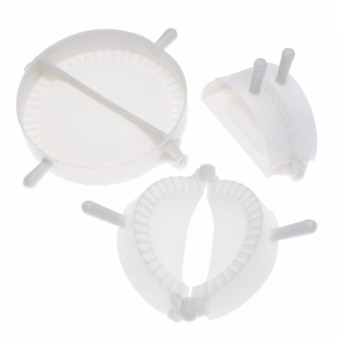 Dumpling Mold Tool 3Pcs Plastic White Dumpling Maker for Dough Pie Ravioli Creative Dumpling Press Plastic clip