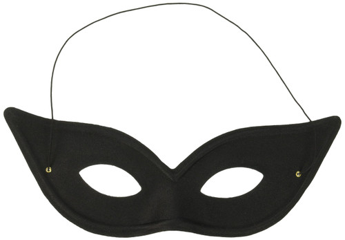Forum Novelties Masquerade Harlequin Cat Eye Half Mask for Women - Comfortable Halloween Half Eye Masquerade Mask for Girls - One Size Fits All - Black