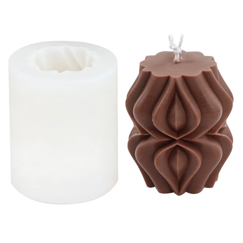 Spider Striped Column Silicone Candle Mold Soap Mold Fondant Chocolate Cake Candy Baking Mould Plaster Clay Resin Epoxy Mold