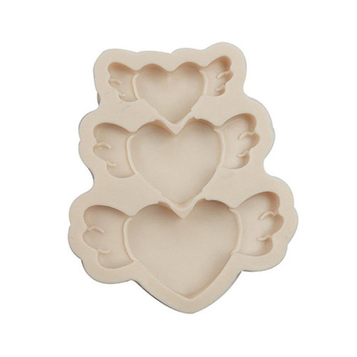 Heart Wing Silicone Mold Fondant Cake Mold Holiday DIY Baking Tool For Making Chocolate Candy Candle Handmade Soap Fondant Molds