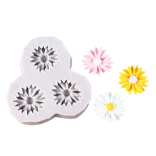 Sunflowers Silicone Molds Fondant Mold Christmas Molds For Chocolate Candy Cupcake Fondant Mold Cake Decorations Flower Molds