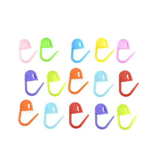 Colorful Knitting Markers Crochet Clips Crochet Pins Bulk Stitch Markers Locking Stitch Knitting Place Markers DIY Craft Plastic Safety Pins Needle Clip Counter Weave Stitch 50 PCS