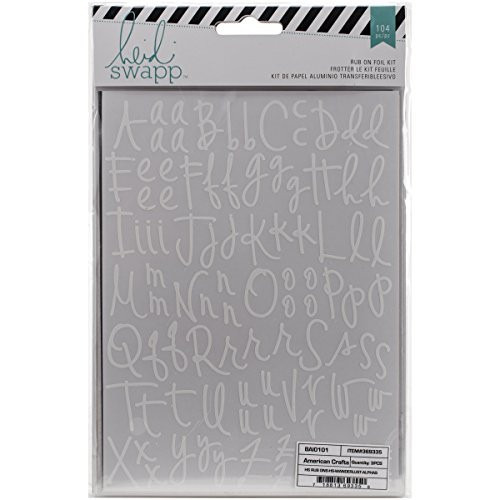 Heidi Swapp 369335 Alphas Rub Ons & Foil Kit for Craftwork