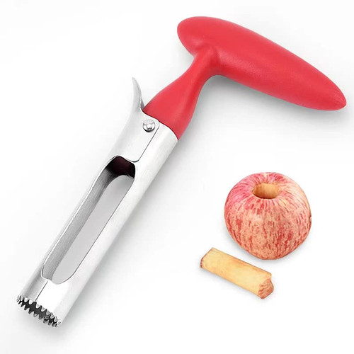 Apple Corer - Stainless Steel Fruit and Vegetable Corer Serrated Blade Core Remover Tool for Home & Kitchen