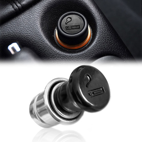 Car Lighter Cigarette, 12V Metal Plastic Construction Cigarette Lighter, 20mm Car Plug Cigarette Lighter, Car Power Plug Socket Output Automatic Cigarette Ignition Lighter Push Button Replacement