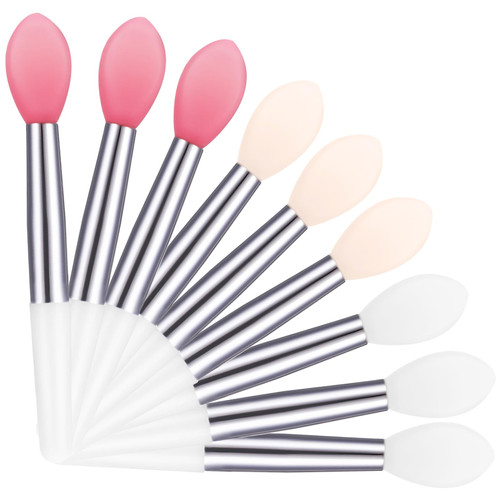 9PCS Silicone Lip Applicator Silicone Lip Brush Reusable Lip Balm Applicator Lipstick Brush Makeup Applicator Beauty Tool Kits Silicone Brushes Wands For Lipsticks Eyeshadow And Cream Lip Mask