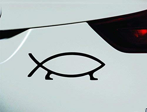 MAF - Darwin Fish Evolution Symbol Black Home Vinyl Decal Sticker for Cars LAPTOPS Walls Windows Toolbox Gift