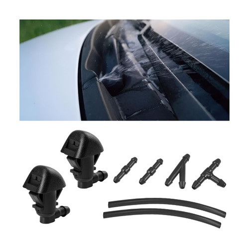 AICEL Windshield Washer Nozzles Kit, Fluid Hose with Connectors, Front Windshield Spray Nozzle Assembly, Compatible with Hose Kits for 76810-SZA-A01ZA, Automotive Accessories