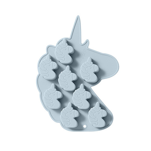 8 Cavities Silicone Baking Mold Unicorns Shaped Mousse Molds Fondant Mould Baking Tool Chocolate Mold Baking Accessories Silicone Fondant Molds