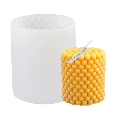 Ball Cylinder Candle Mold Cylinder Silicone Mold for Candle Cylinder Resin Mold 3D Candle Silicone Mold Cylinder Soap Epoxy Resin Mold Decoration Mold Plaster Candle Aroma Soap Chocolate Mold