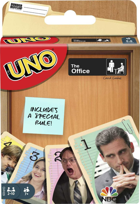 Mattel Games ?UNO The Office Card Game for Teens & Adults for Family or Game Night with Special Rule for 2-10 Players