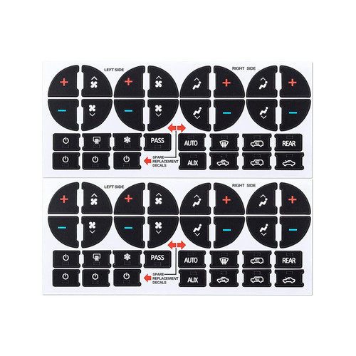 Ombialo AC Dash Button Repair Kit, Stickers Decals Compatible with GM Vehicles, GMC Chevrolet Tahoe Yukon Acadia Sierra 2006-2014 2Pcs