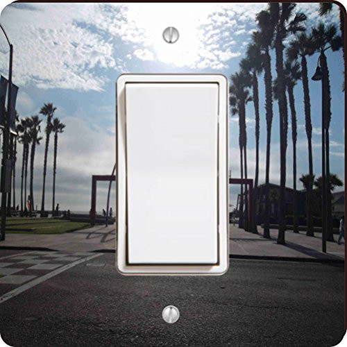 Rikki Knight Surf on Beach Single Rocker Light Switch Plate