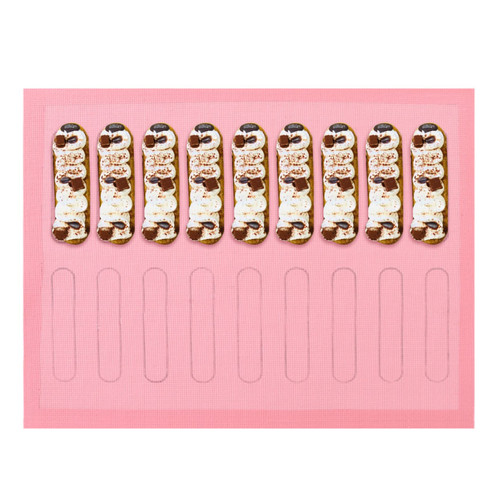 Silicone Baking Mats Non-Stick Baking Sheets Reusable Oven Tray Liners for Pastry Macaron Cake Cookie Bread Making Style 2 Baking Mats