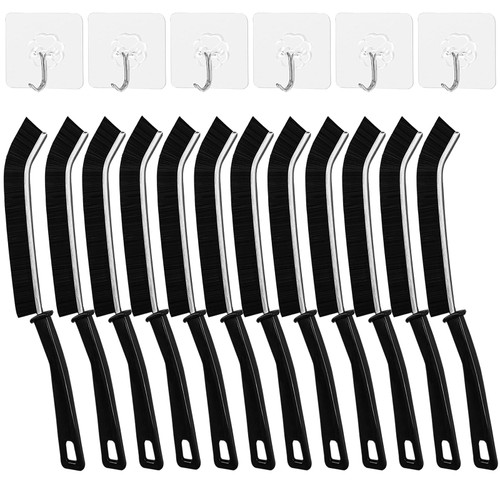 12PCS Crevice Cleaning Brush, Hard-Bristled Crevice Cleaning Brush, Crevice Gap Cleaning Brush Tool, Dead Corners Multifunctional Brushes Window and Door Gap Cleaning Window Groove Cleaning Brush
