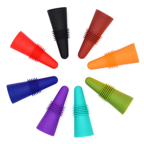 Wine Stoppers Beverage Bottle Sealer Soft Silicone Wine Bottle Stoppers Corks with Grip Top for Keeping Wine Champagne Fresh, 8 Pack Wine Stoppers Beverage Bottle Sealer Soft Silicone Wine Bottle Stoppers Corks with Grip Top for Keeping Wine Champagne Fresh, 8 Pack