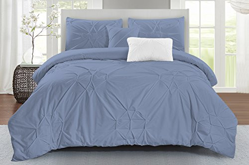 Wonder Home Starburst Comforter Set, Queen, Blue