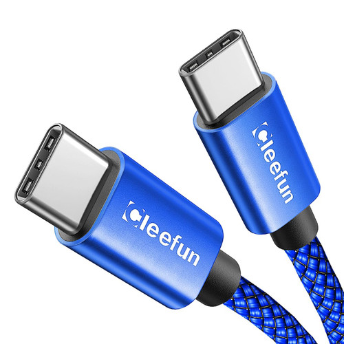 CLEEFUN 10ft USB C to USB C Cable PD 60W for iPhone 15/15 Pro/15 Plus/15 ProMax, Fast Charging Type C Charger Cable Braided Compatible with Samsung Galaxy S23+ S23 S22 S21 Ultra, Pixel 8 7 6, Switch