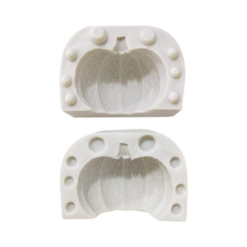 3D Pumpkin Halloween Silicone Mold, 3D Pumpkin Silicone Fondant Mold Cake Chocolate Sugarcraft Decorating DIY Baking Mould for Halloween Christmas and Thanksgiving