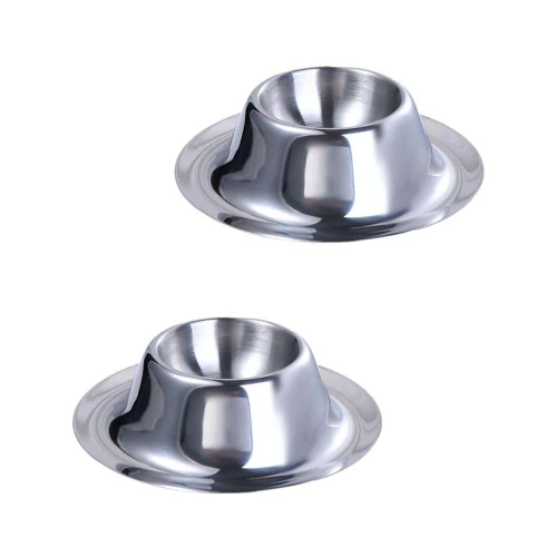 2 Pcs Stainless Steel Egg Cup Holders, Kitchen Breakfast Egg Holders for Soft Hard Boiled Eggs, Mini Cooking Tool Kitchen Gadgets