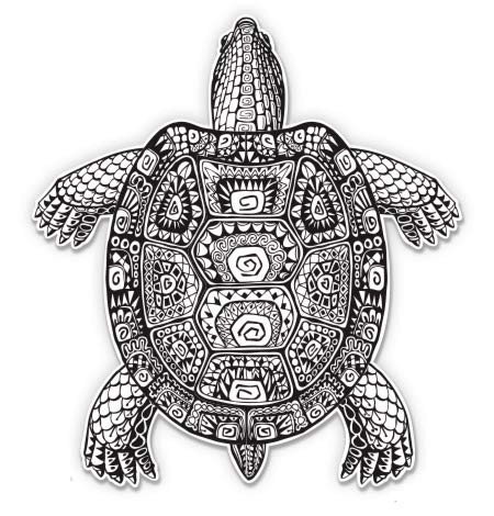 GT Graphics Turtle Pretty - 5" Vinyl Sticker - for Car Laptop I-Pad - Waterproof Decal