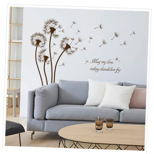 DOITOOL Flower Wall Stickers Floral Wall Decor Wall Art Dandelion Wall Decals Flowers Decorate Floral Wall Stickers