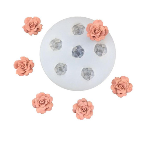 Silicone Fondant Molds Chocolate Mould Silicone Cake Moulds Curled Rose Shaped Silicone Material Gift For Baking Lover Rose Silicone Candy Molds