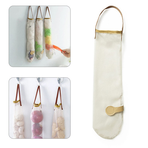 plplaaoo Hanging Mesh Storage Bags,Onion Bags Mesh Garlic Net Bags,Fruit Storage Net Bag Breathable Reusable Hanging Storage Bag for Vegetable Onions Garlic