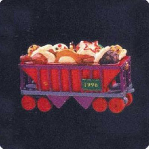 Hallmark Cookie Car 1996 Miniature Noel Railroad Keepsake Ornament QXM4114 Hallmark Cookie Car 1996 Miniature Noel Railroad Keepsake Ornament QXM4114