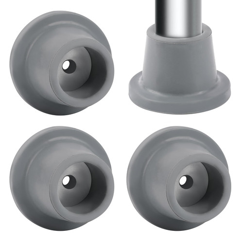 4 Pcs 1-1/8" Heavy Duty Rubber Leg Tips Shower Chair Tips Feet Replacement Non-Slip Rubber Tips Suction Cup Shower Chair Feet for Tub Transfer Bench, Bath Chair Seat, Shower Bench
